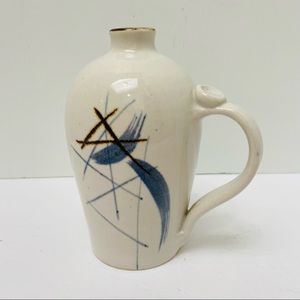 Abstract Ceramic 7” jug jar vase handmade pitcher